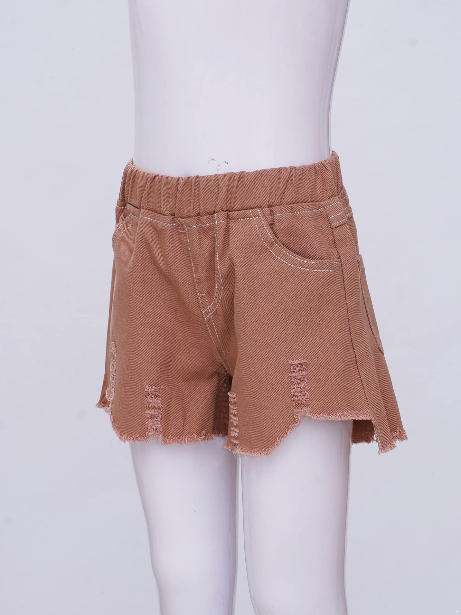 Stylish Distressed Denim Shorts for Girls - High Waisted Ripped Raw Hem Summer Shorts | Perfect for Casual Wear, Beach Outings & Summer Fashion