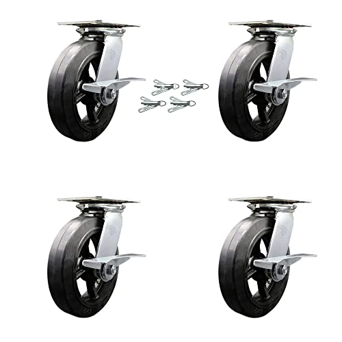 4 Swivel - Brakes & Bolt on Swivel Locks - Black