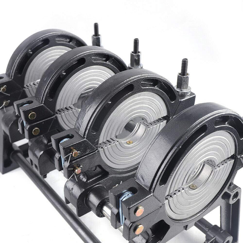 2.5''-6.3'' Electric Pipe Butt Fusion Welder for PE PP PB PVDF HDPE PVC Pipes - Heavy Duty Welding Machine with 4 Clamps - Perfect for Plumbing, Irrigation & Industrial Pipe Installation Projects