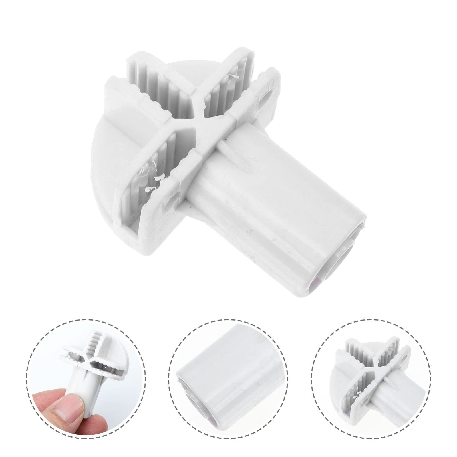 8-Piece White Plastic Cabinet Door Fence Buckle & Modular Shelf Connectors - Strong Wire Cube Storage Organizers for Closet, Shelving Assembly & Wire Rack Systems - Perfect for Home, Office & Garage Organization