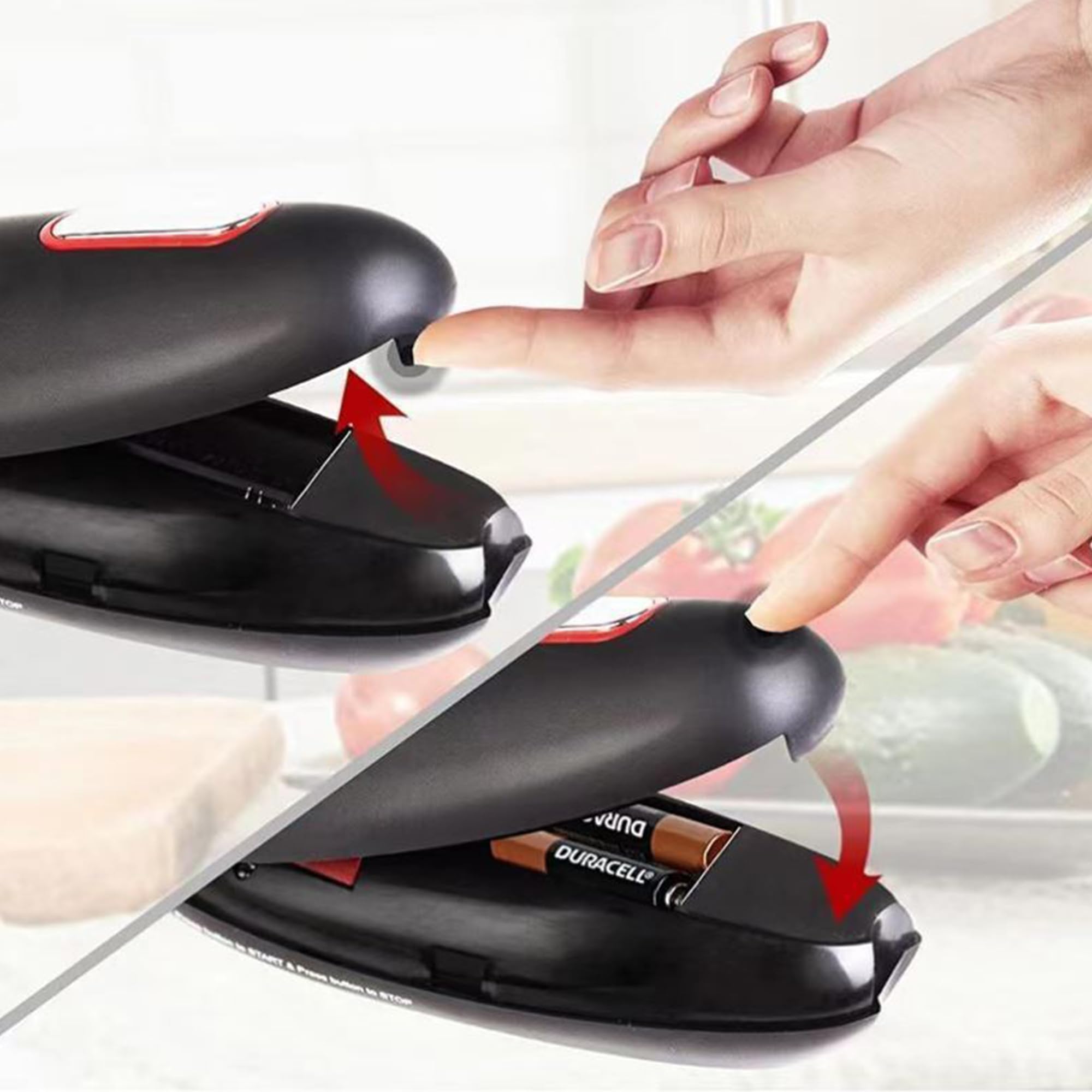 Electric Can Opener - Battery Powered Automatic One-Touch Opener for Kitchen, Seniors & Arthritis - Portable Small Black Can Opener for Easy Opening (Ideal for Elderly, Camping & Emergency Use)