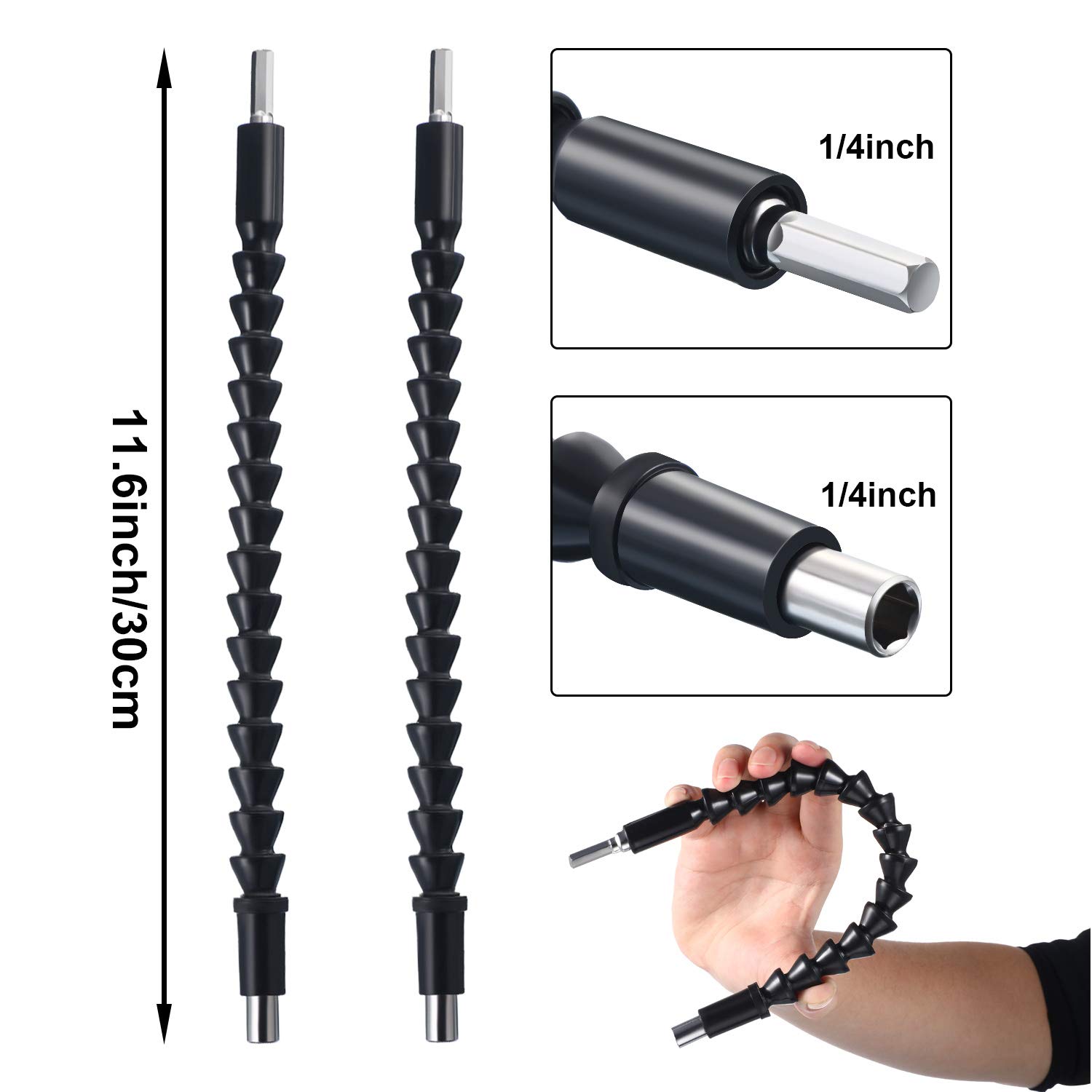 22-Piece Flexible Drill Bit Extension Set - Universal Soft Shaft Connectors for Screwdrivers & Sockets | Perfect for Tight Spaces & DIY Projects