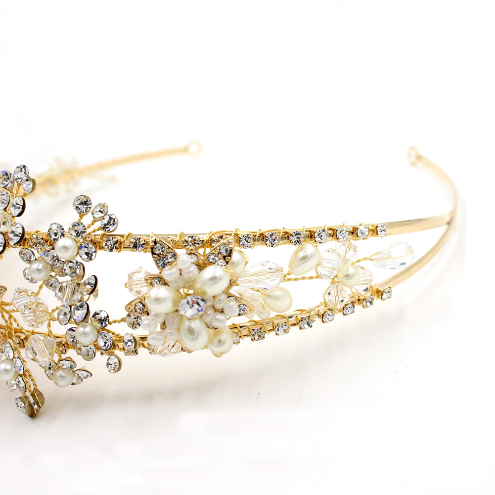 Sparkling Rhinestone Bridal Tiara for Wedding - Elegant Crystal Crown for Bride, Flower Girl, Prom, Pageant, and Special Occasions