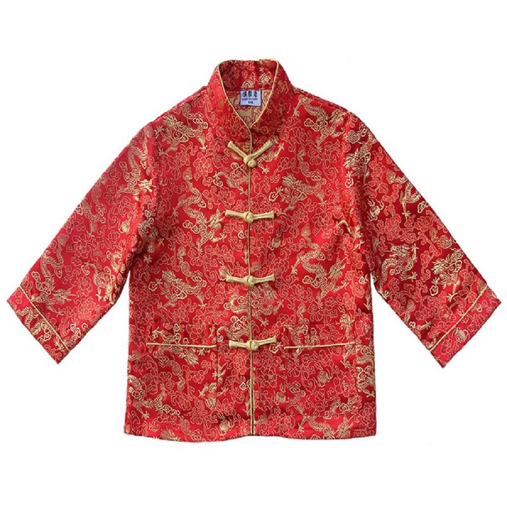 Kids Dragon Embroidered Tang Coat - Traditional Chinese Jacket for Boys | Birthday Party, Lunar New Year, Cultural Festival Costume