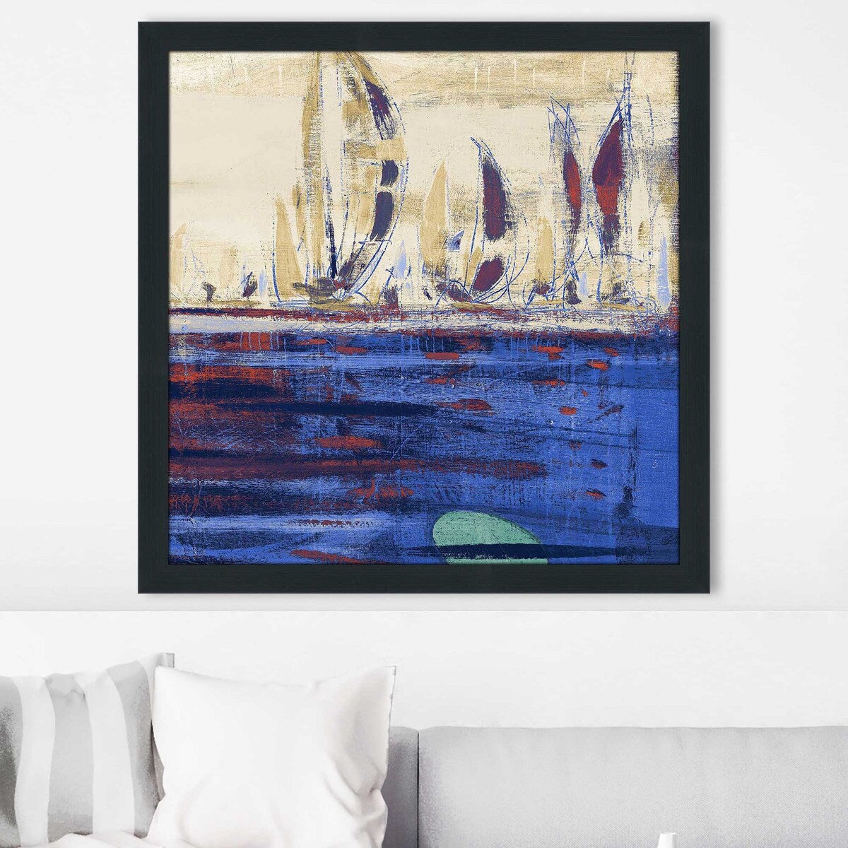 Blue Calm Waters Square II Acrylic Wall Art Print - Modern Home Decor for Living Room, Bedroom & Office