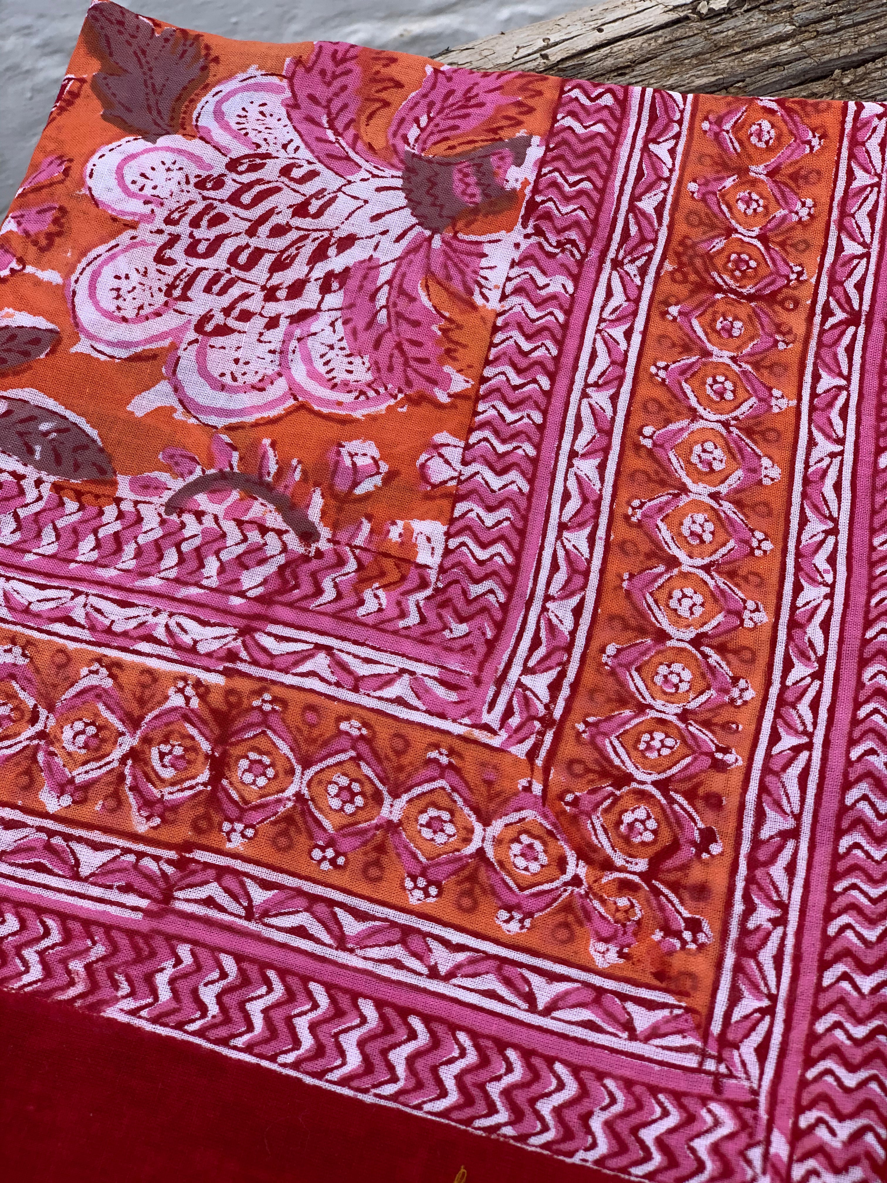 Hand Block Printed Cotton Sarongs & Pareos - New Collection for Beach, Travel & Summer Fashion | Soft, Lightweight & Stylish Cover-Ups