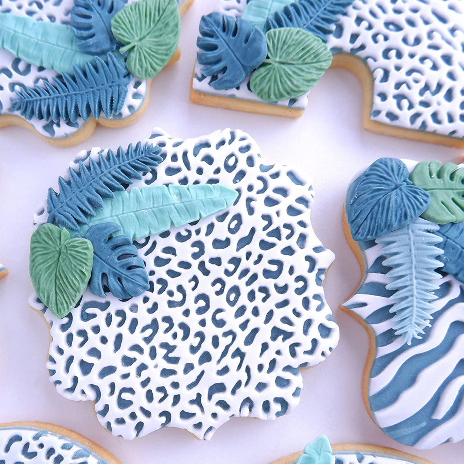 Hawaiian Turtle Leaf Fondant Molds - Palm & Banana Leaf Chocolate Silicone Molds for Baking, Cake Decorating, Cupcakes, Cookies, Sugar Craft & Marzipan - Perfect for Tropical-Themed Parties, Beach Weddings & DIY Resin Art Projects