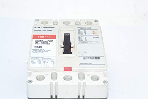 EATON CUTLER HAMMER FDB3150 3-Pole 150A Thermal Magnetic Circuit Breaker for Industrial & Commercial Electrical Panels