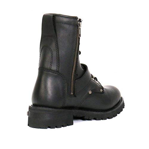 Hot Leathers BTL1001 Women's 7-Inch Tall Logger Leather Boots with Buckle - Size 11 | Durable & Stylish Work Boots for Hiking, Outdoor Adventures & Casual Wear