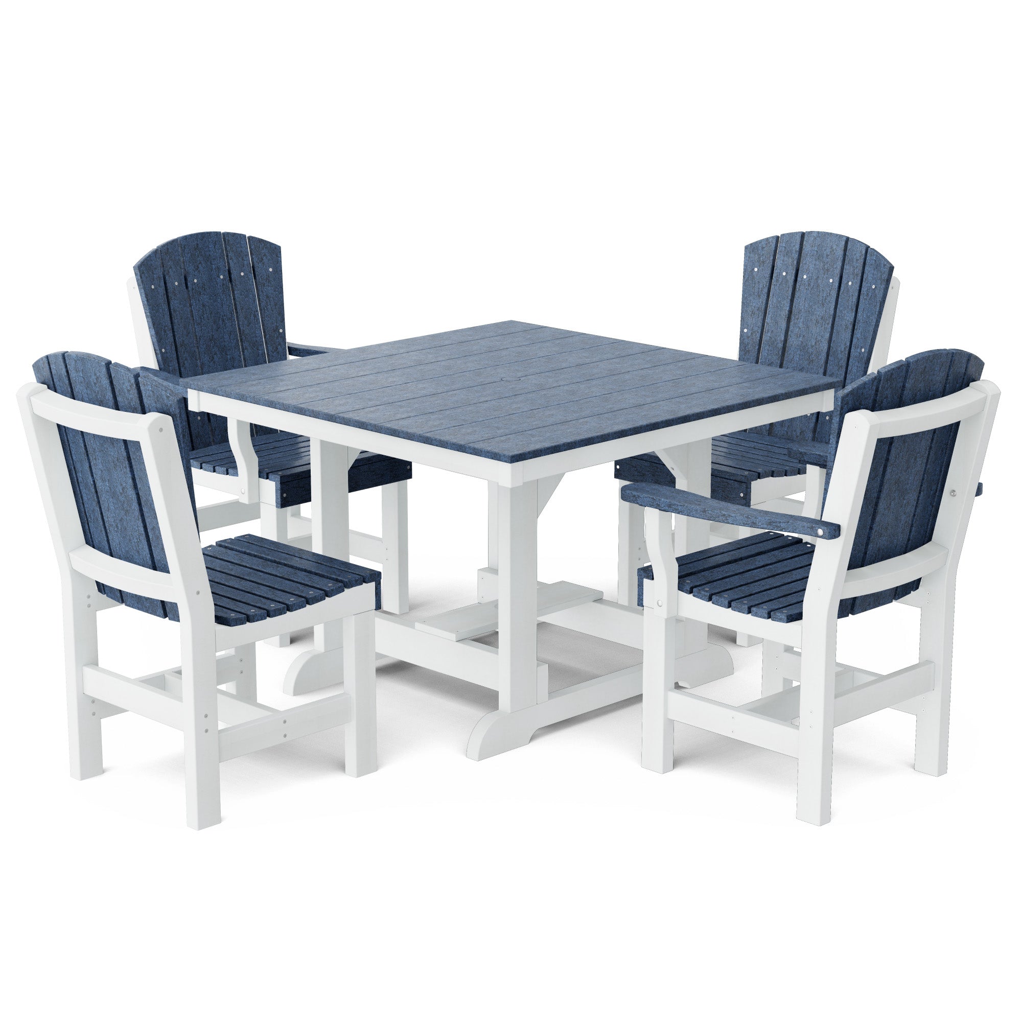Heritage 5-Piece 44x44 Inch Square Outdoor Dining Set with Cushions - Perfect for Patio, Garden, and Backyard Entertaining