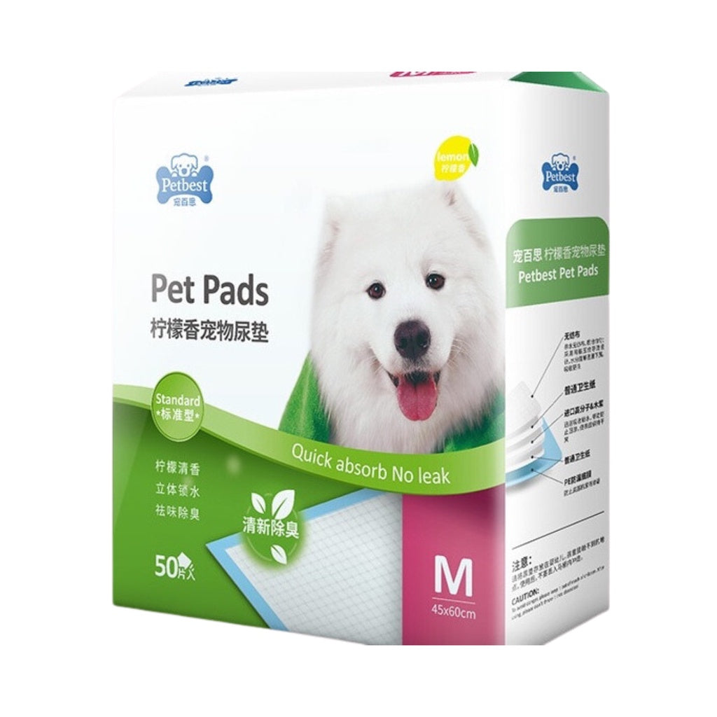 **PETBEST Lemon & Charcoal Ultra Absorbent Leak-Proof Pee Pads for Dogs & Puppies – S/M/L/XL – Ideal for Training, Crate Lining & Indoor/Outdoor Use**