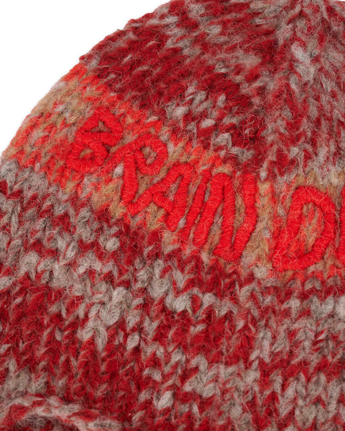 Alpaca Knit Ear Flap Beanie - Brown Multi Color Winter Hat for Men & Women - Warm & Cozy for Skiing, Snowboarding & Outdoor Activities