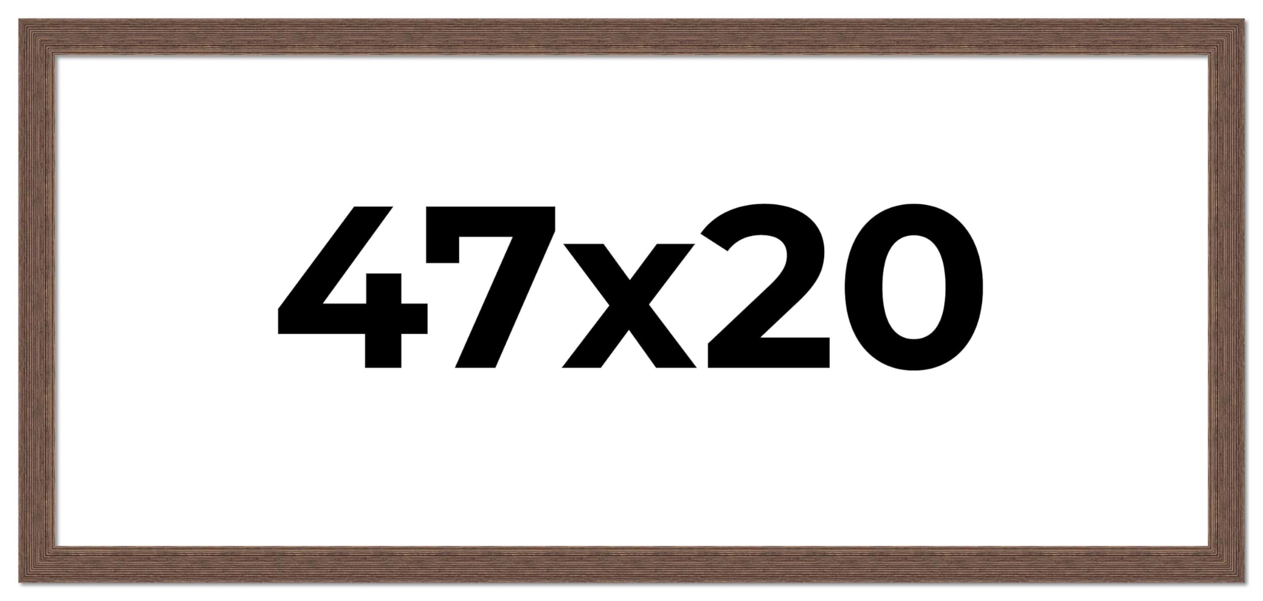47x20 Brown Distressed Barnwood Picture Frame - Rustic Farmhouse Photo Frame with UV Acrylic Shatter Guard & Acid-Free Backing | Perfect for Wall Decor, Living Room, Bedroom & Office Display