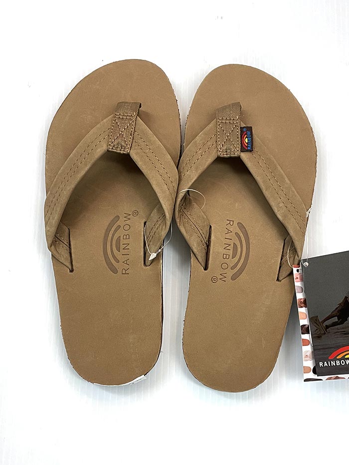 Rainbow 301ALTS DKBR Men's Arch Support Sandals - Classic Single Layer Comfort Footwear in Dark Brown | Perfect for Beach, Pool & Summer Outdoor Activities