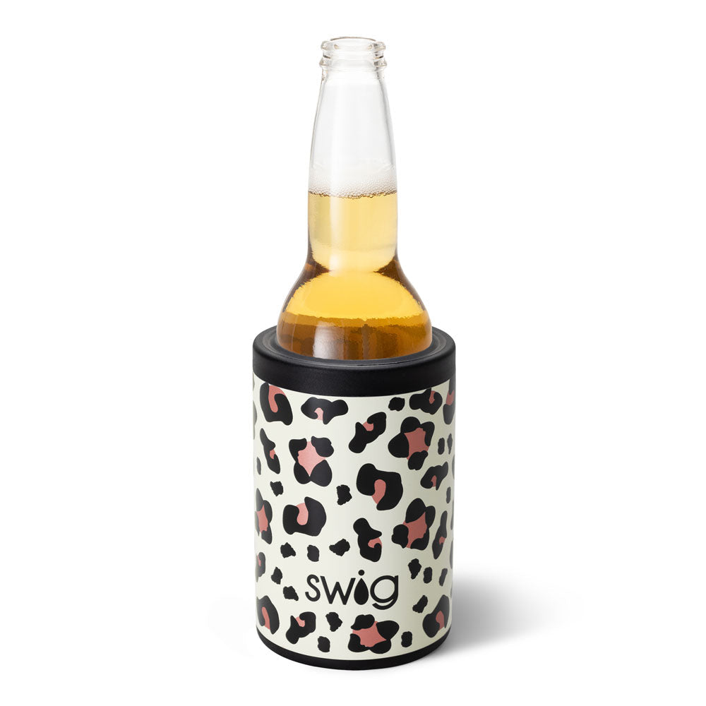 Luxy Leopard Insulated Can & Bottle Cooler - 12oz Double-Wall Stainless Steel Beverage Chiller for Beer, Soda & Wine - Perfect for Beach, Picnics & Outdoor Parties