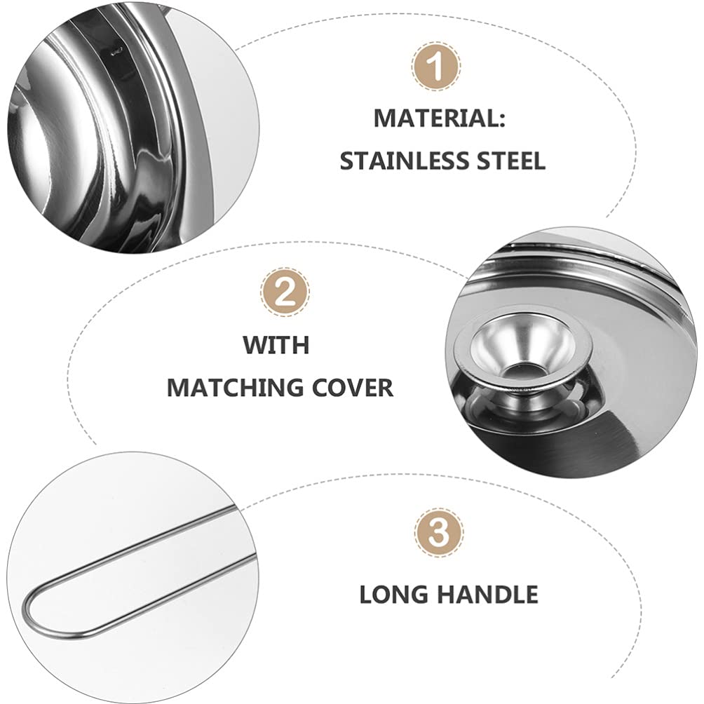 Hemoton 1-Piece Stainless Steel Chocolate Melting Pot with Handle - Non-Stick Butter Warmer, Candle Wax Melter for Cheese, Caramel & Candy Making - Perfect for Baking, DIY Candles & Chocolate Fondue