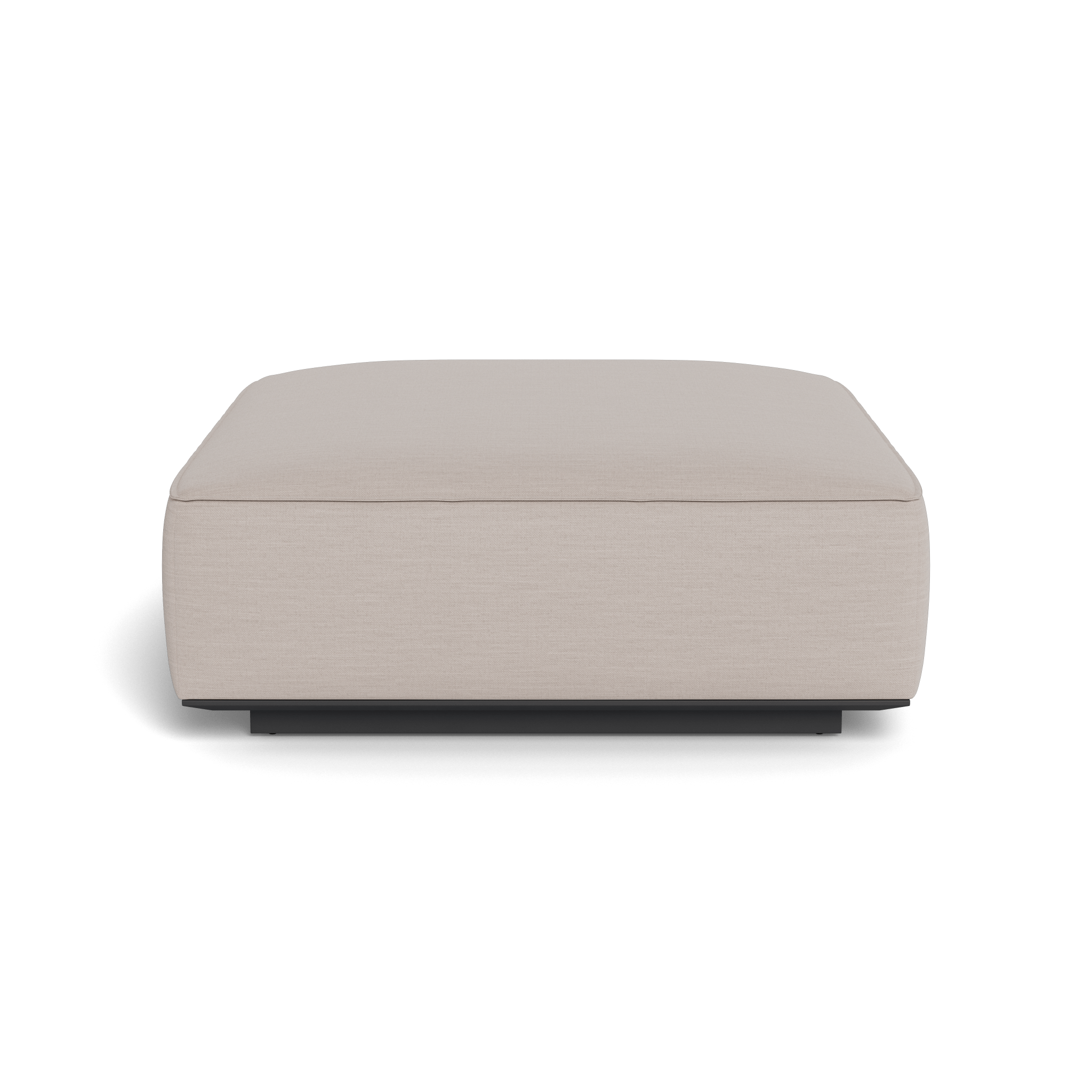 Santorini Outdoor Ottoman - Waterproof Wicker Patio Furniture with Cushion, Perfect for Garden, Poolside, and Backyard Relaxation