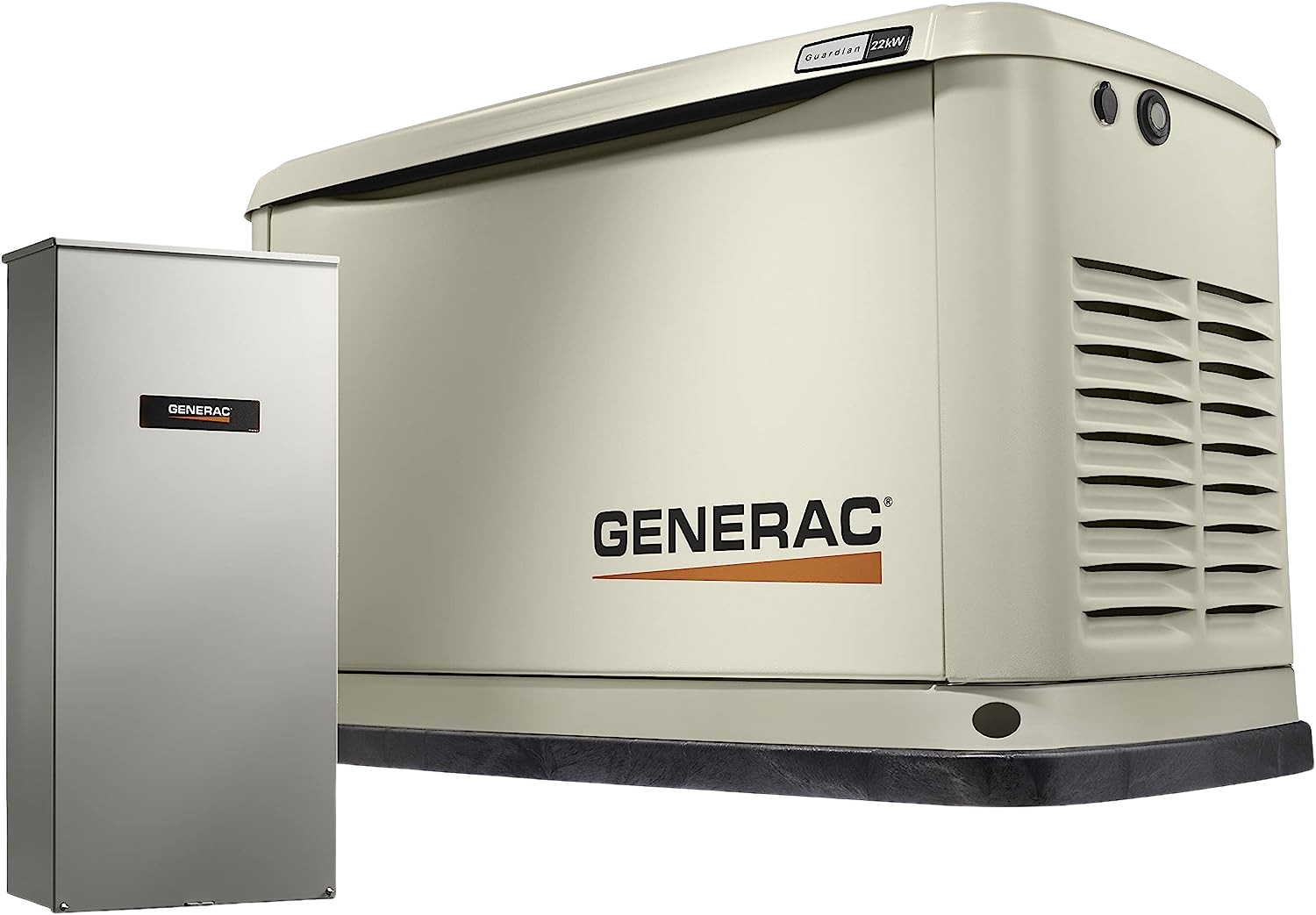 Generac 22kW Standby Generator with Guardian WiFi & 200 Amp Automatic Transfer Switch (Model 70439) - Whole Home Backup Power for Emergencies & Power Outages