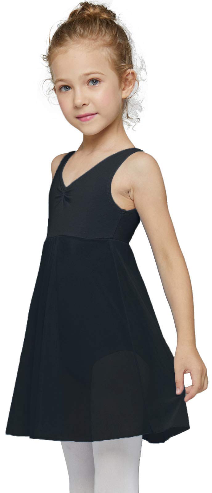 MdnMd Toddler Girls Ballet Leotard Dress - Long Skirt Ballerina Outfit for Dance Class & Performance - Perfect for Recitals, Practice, and Ballet Costumes