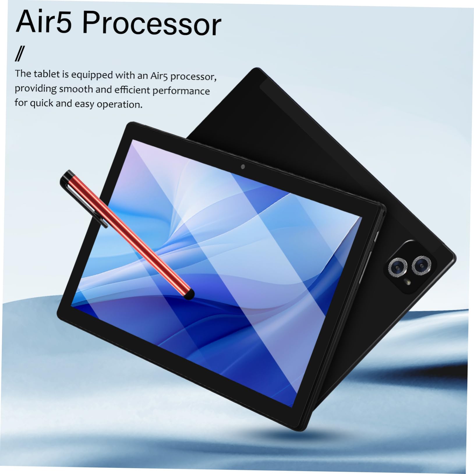 KONTONTY 10.1-inch 11-in-1 Tablet Set with Air5 Processor - Black | Includes Accessories | Perfect for Work, Study & Entertainment