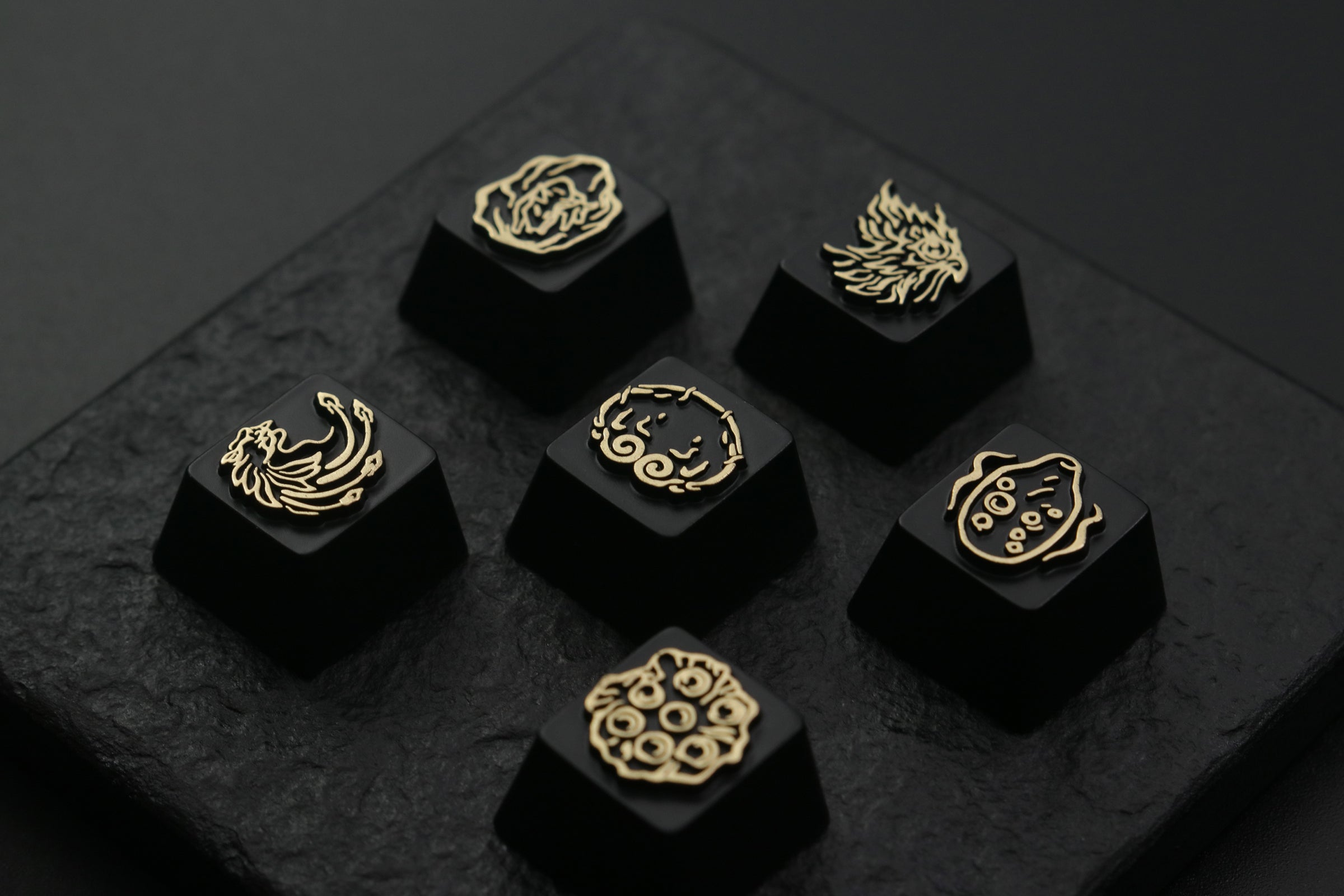 Black Myth: Wukong - Six Senses Logo Custom Aluminum Alloy Keycaps for Mechanical Keyboards | Gaming, Typing & PC Setup Accessories