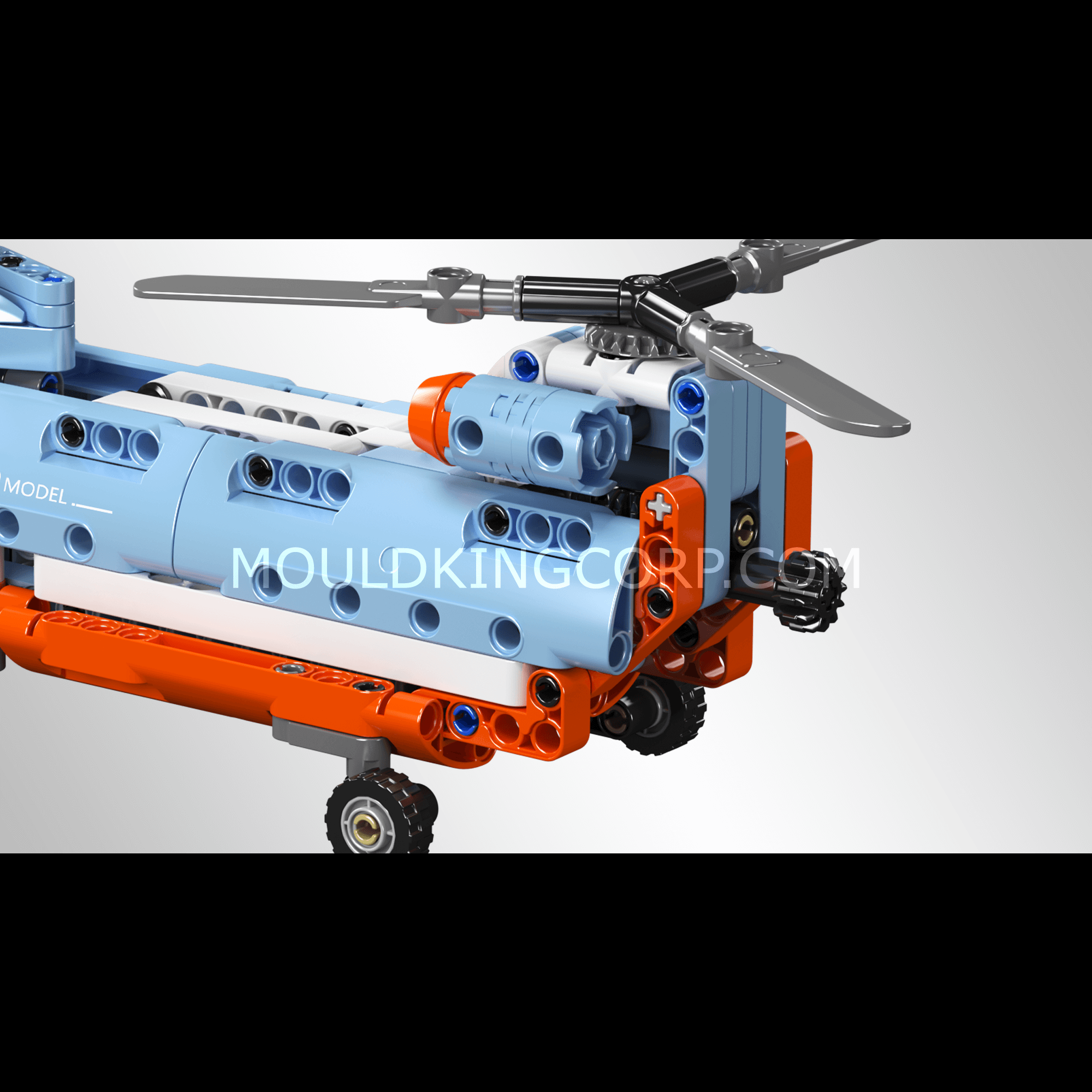 Mould King 24050 Tandem Rotor Helicopter Building Blocks Set - 270 PCS STEM Toy for Kids & Adults | Creative Play, Gift Idea, Educational Fun for Aviation Enthusiasts