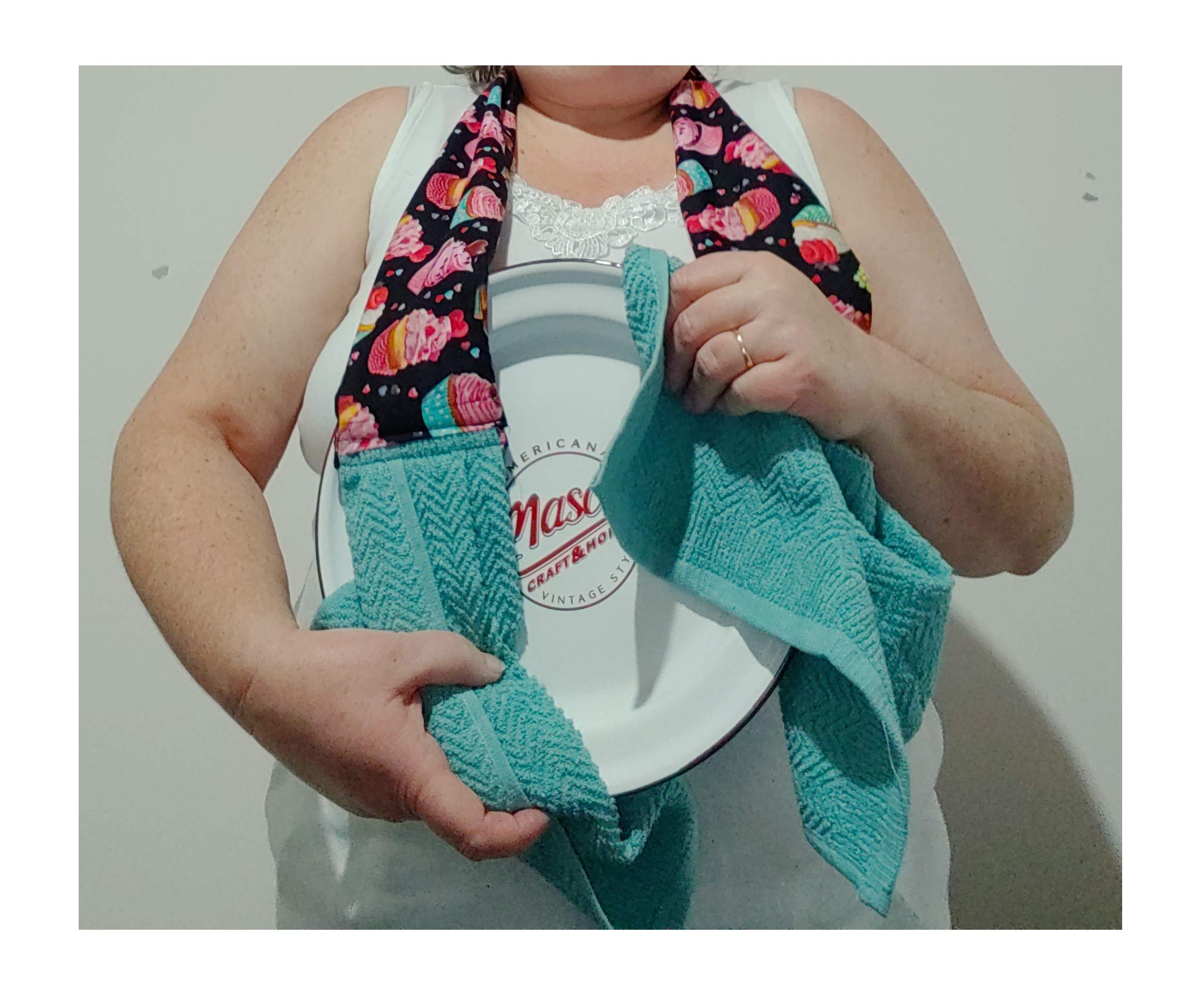 Premium Kitchen Boa Cupcake Material with Light Green Towels - Soft & Absorbent for Baking, Cooking, and Home Decor