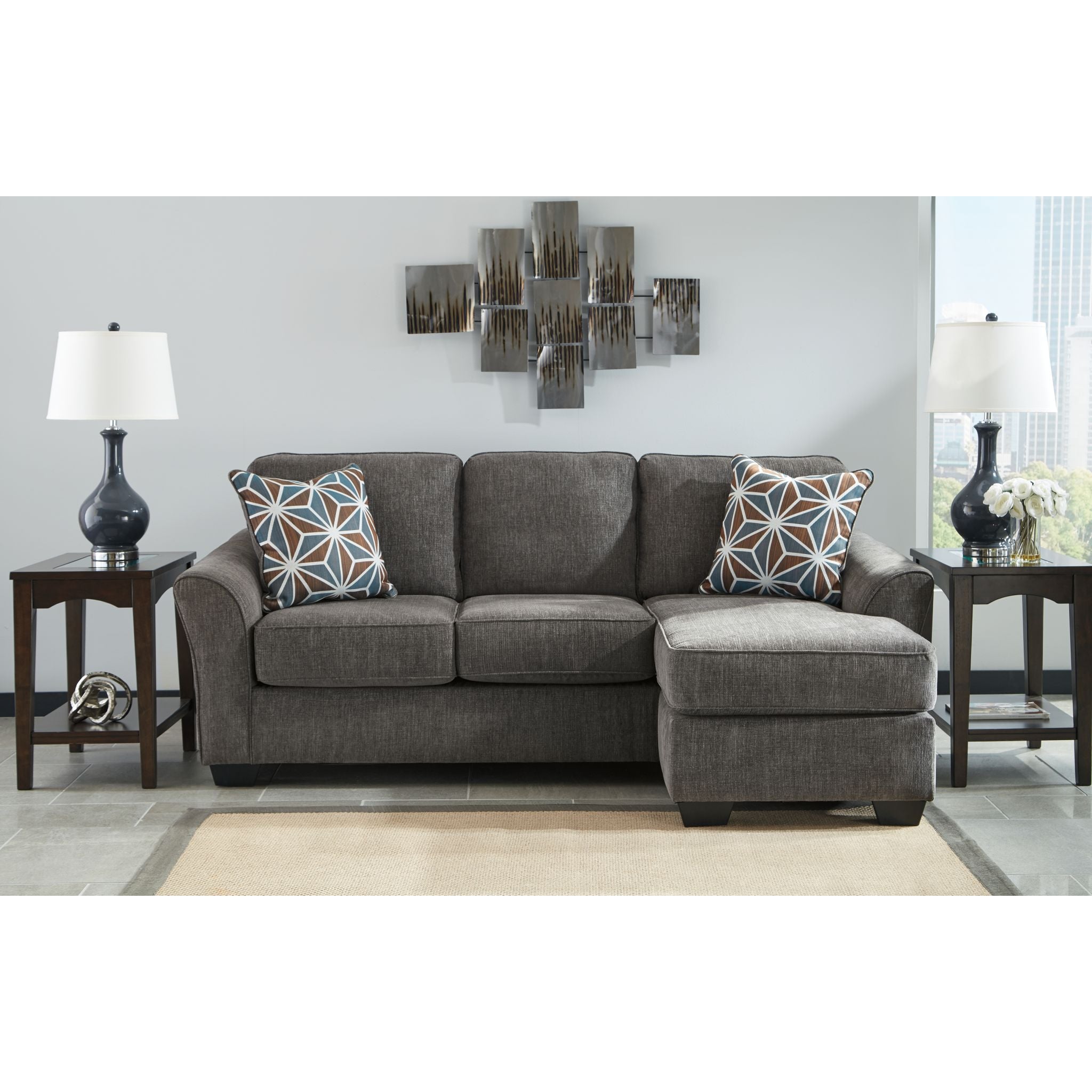 Brise Queen Sofa Chaise Sleeper - Convertible Sectional Couch with Pull-Out Bed, Modern Living Room Furniture for Small Spaces | Perfect for Apartments, Guest Rooms & Home Offices