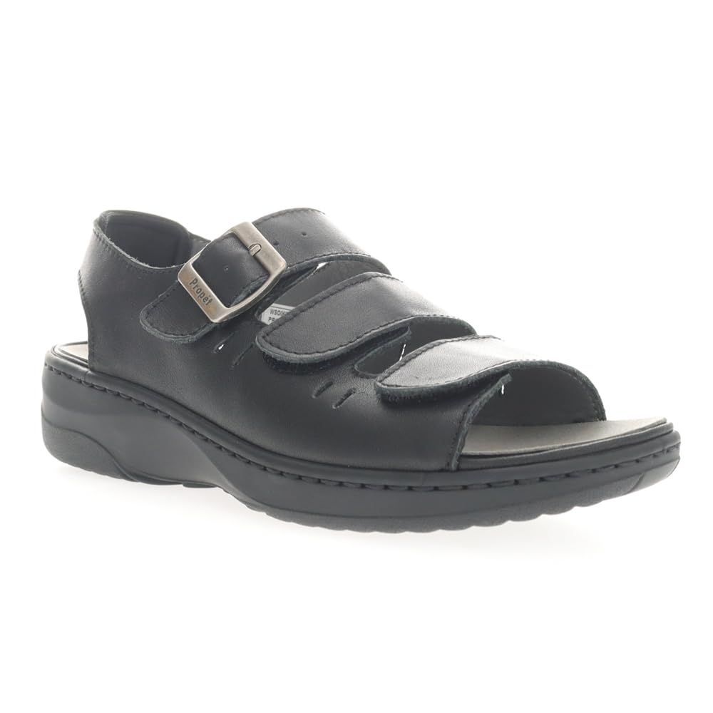 Propet Women's Breezy Walker Slingback Strappy Casual Sandals - Comfortable Low Heel 1-2 Inch - Black | Perfect for Walking, Travel & Everyday Wear
