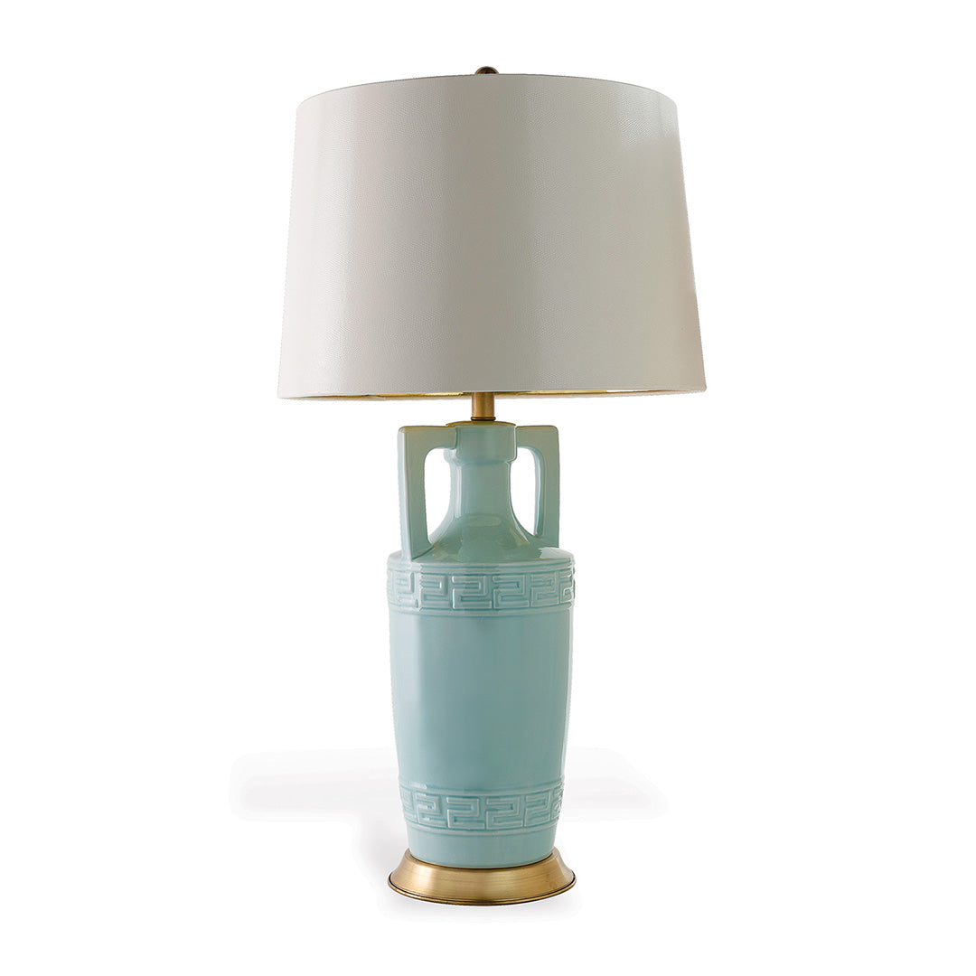 Regency Style Celadon Green Table Lamp - Vintage Home Decor for Living Room, Bedroom & Office - Perfect for Reading, Relaxing & Creating Cozy Ambiance