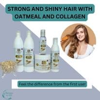 Collagen & Oats Hair Treatment for Dry Damaged Hair - Nourishing Repair Mask for Split Ends & Breakage - Perfect for Salon & At-Home Hair Care