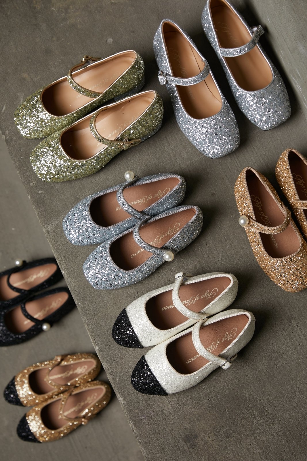 Baby Glitter Shoes - White & Black Sparkly Infant Footwear for Special Occasions & Photo Shoots