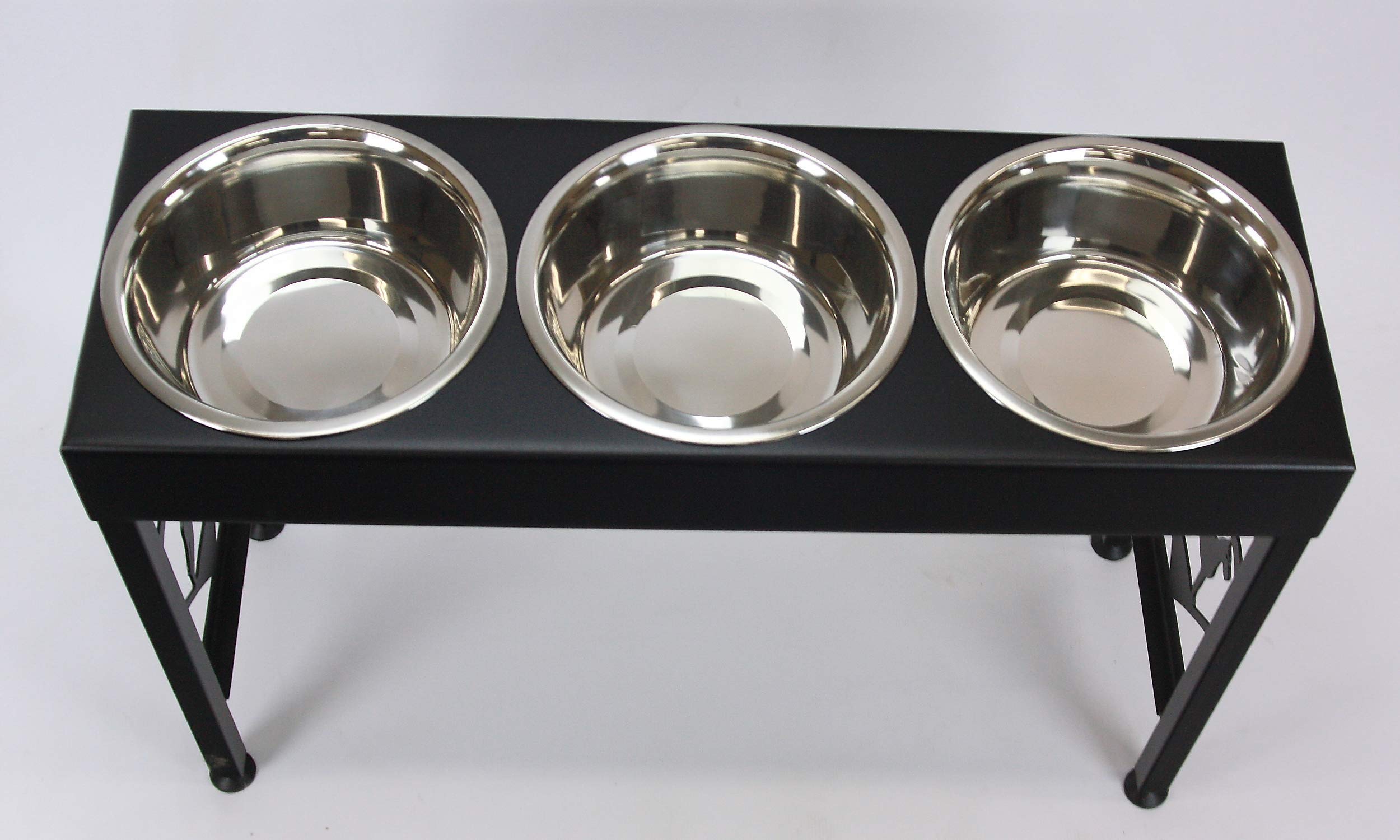 Great Dane Elevated Triple Dish Feeder Stand - 21