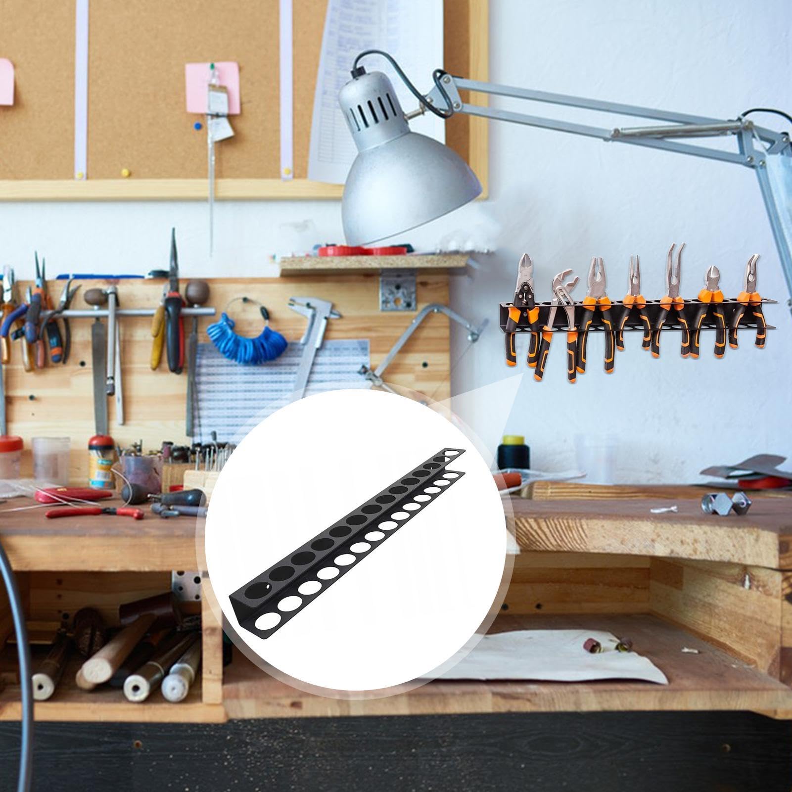 Wall Mounted Screwdriver Organizer & Tool Holder - Heavy Duty Hammer Rack, Pliers Organizer Bracket for Hand Tools - Perfect for Garage, Workshop, and DIY Projects