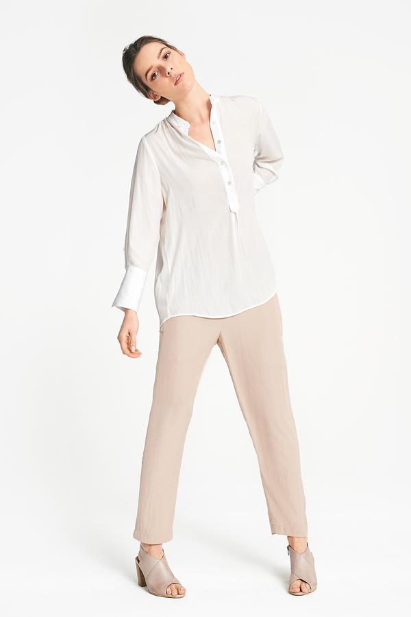 Blas Shirt for Women - Ivory Cotton Casual Top | Perfect for Office, Dating & Everyday Wear