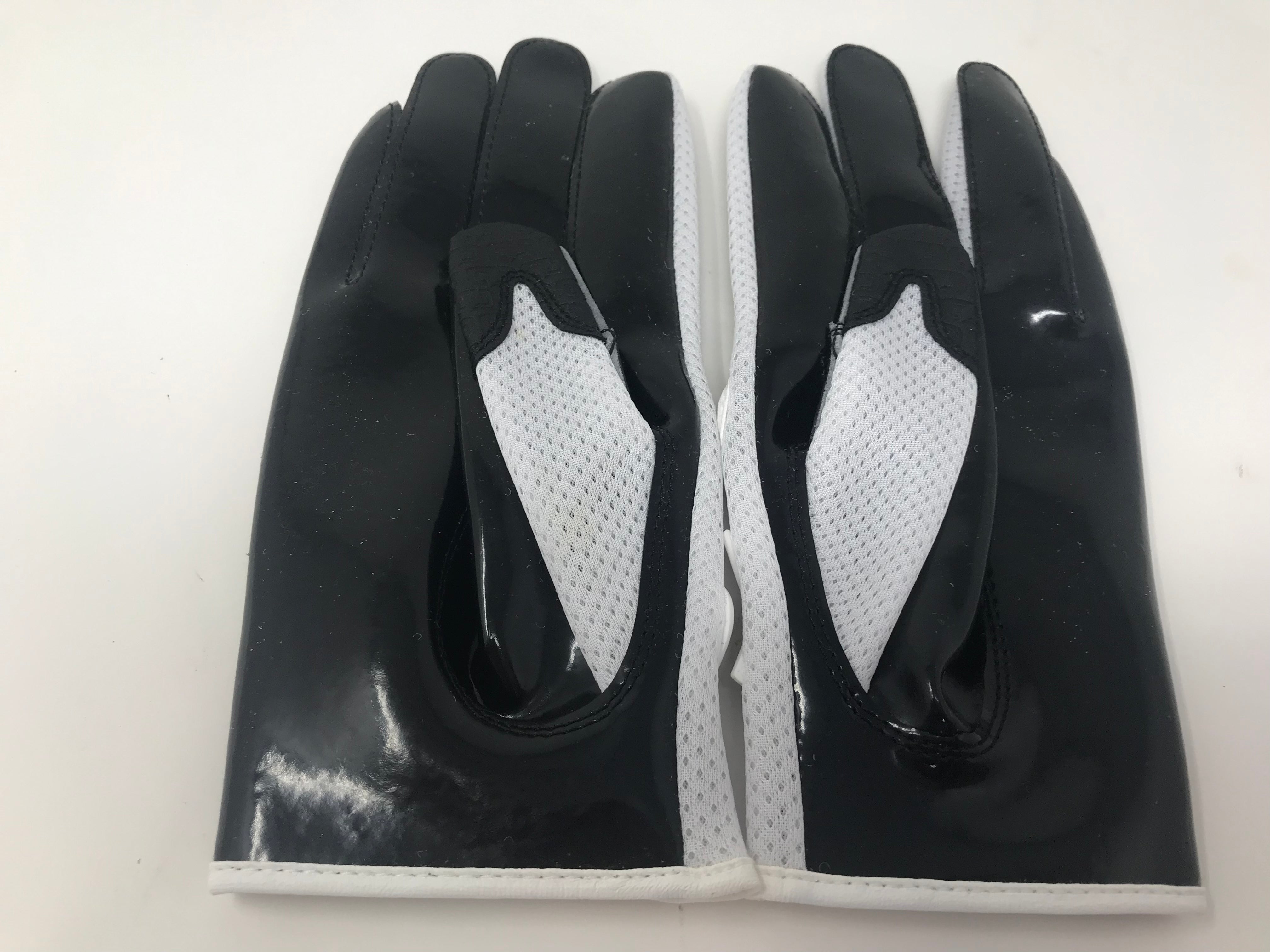 Premium Solid Black & White Adult XXL Football Gloves with Tack Grip Technology - Enhanced Grip for Training, Games & Outdoor Sports Activities