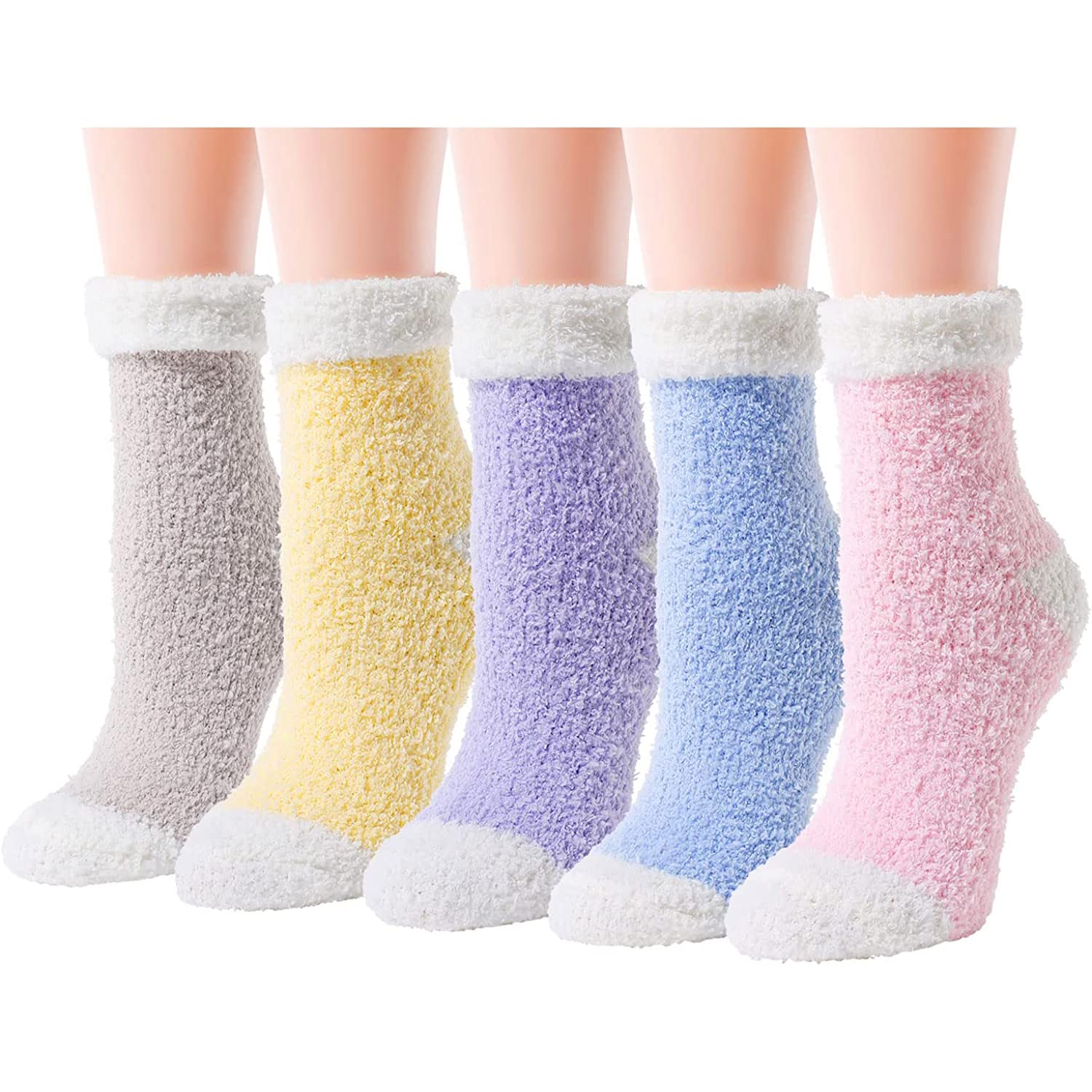 Sockfun Super Soft Fluffy Plush Slipper Socks for Women & Girls - Cozy Fuzzy Winter House Socks with Non-Slip Soles | Perfect for Lounge, Sleepwear & Gift Giving