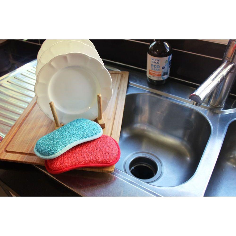 Eco-Friendly White Magic Dish Washing Sponge Pebble - Non-Scratch Kitchen Sponge for Gentle Cleaning | Perfect for Dishes, Countertops & Delicate Surfaces