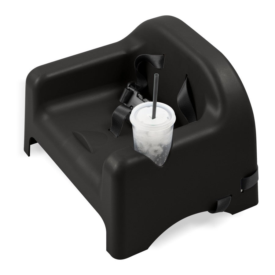 Carlisle 911403 Stackable Booster Seat for Kids - Black | Heavy-Duty Plastic Chair Riser | Perfect for Dining, Classrooms & Events | Safe & Durable Toddler Booster