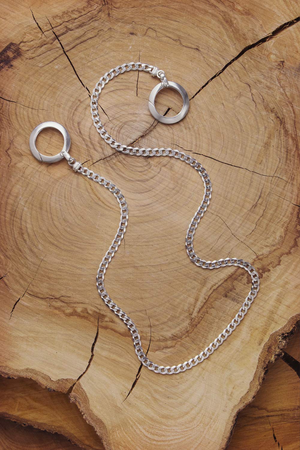 925 Sterling Silver Keychain - Thin Wallet Chain for Men & Women | Durable Curb Link Design | Perfect Practical Gift for Everyday Use & Travel Accessories