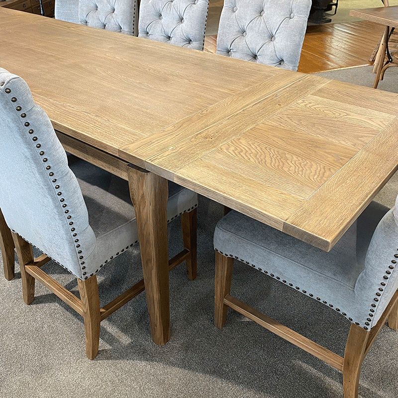 Hartley Extendable Dining Table - 6ft/7.5ft/9ft - Solid Wood Expandable Table for Family Gatherings & Dinner Parties - Perfect for Large Dining Rooms & Entertaining Guests