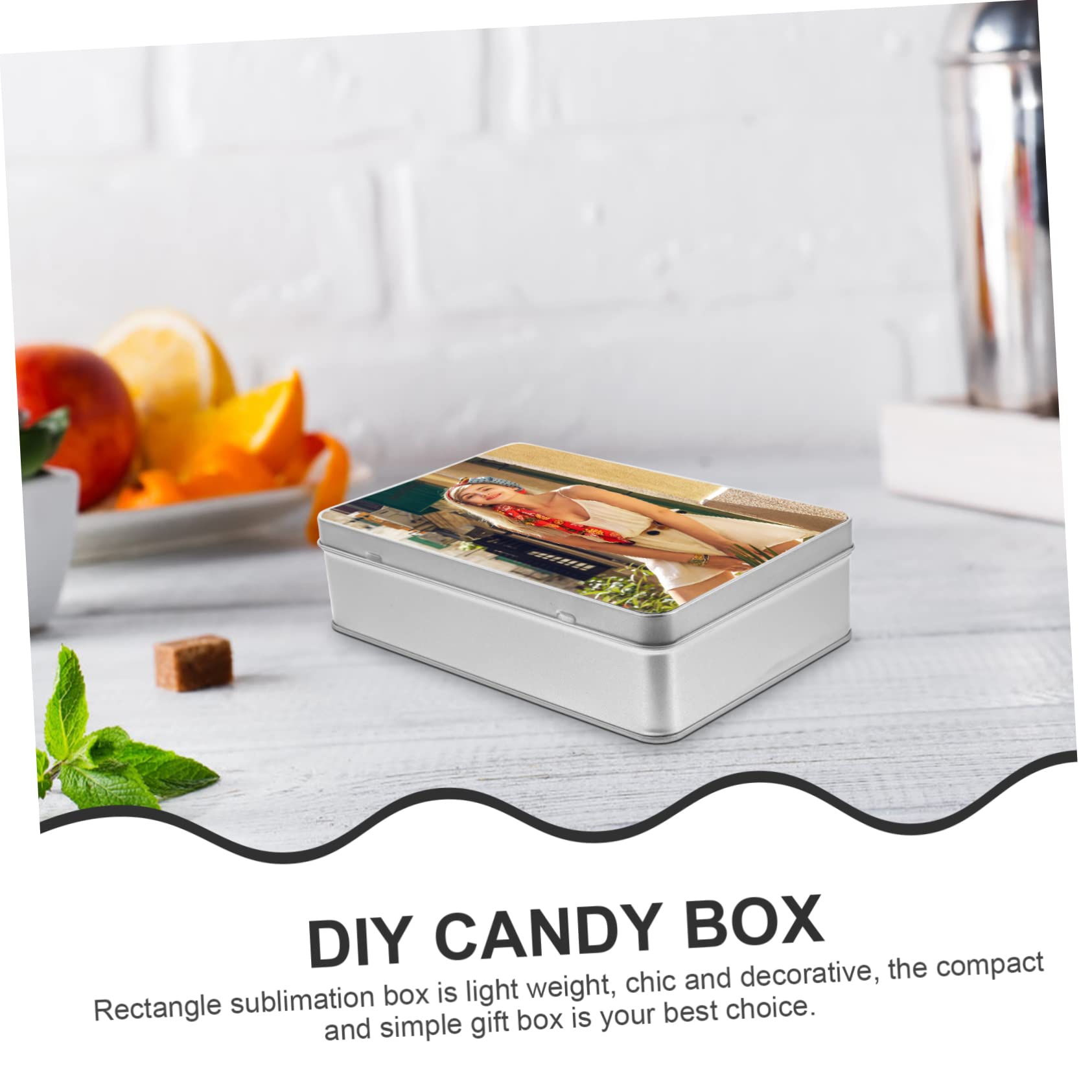 Personalized Sublimation Metal Storage Box - Airtight Cake & Cookie Container, Candy Tin Box for Baking, Party Favors, Gift Packaging & Home Organization (12-Pack)