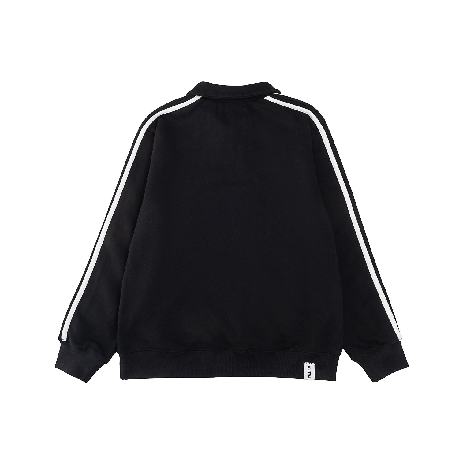 Neutral Society Zipper Polo Sweatshirt - Black | Stylish & Comfortable Pullover for Men & Women | Perfect for Casual Wear, Gym & Outdoor Activities