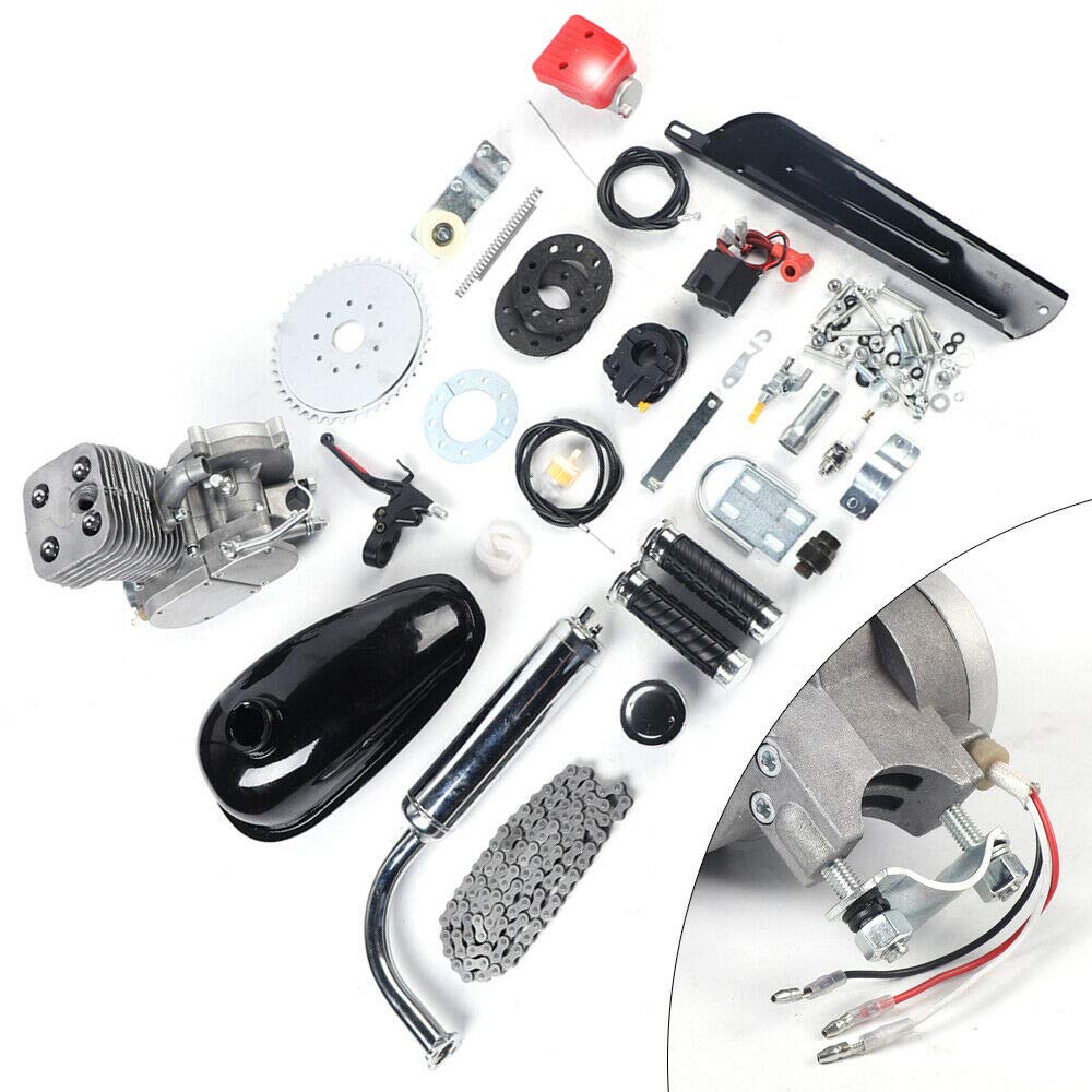 LOYALHEARTDY 100CC 2-Stroke Bicycle Engine Kit - Motorized Petrol/Gas Bike Conversion Kit for 26