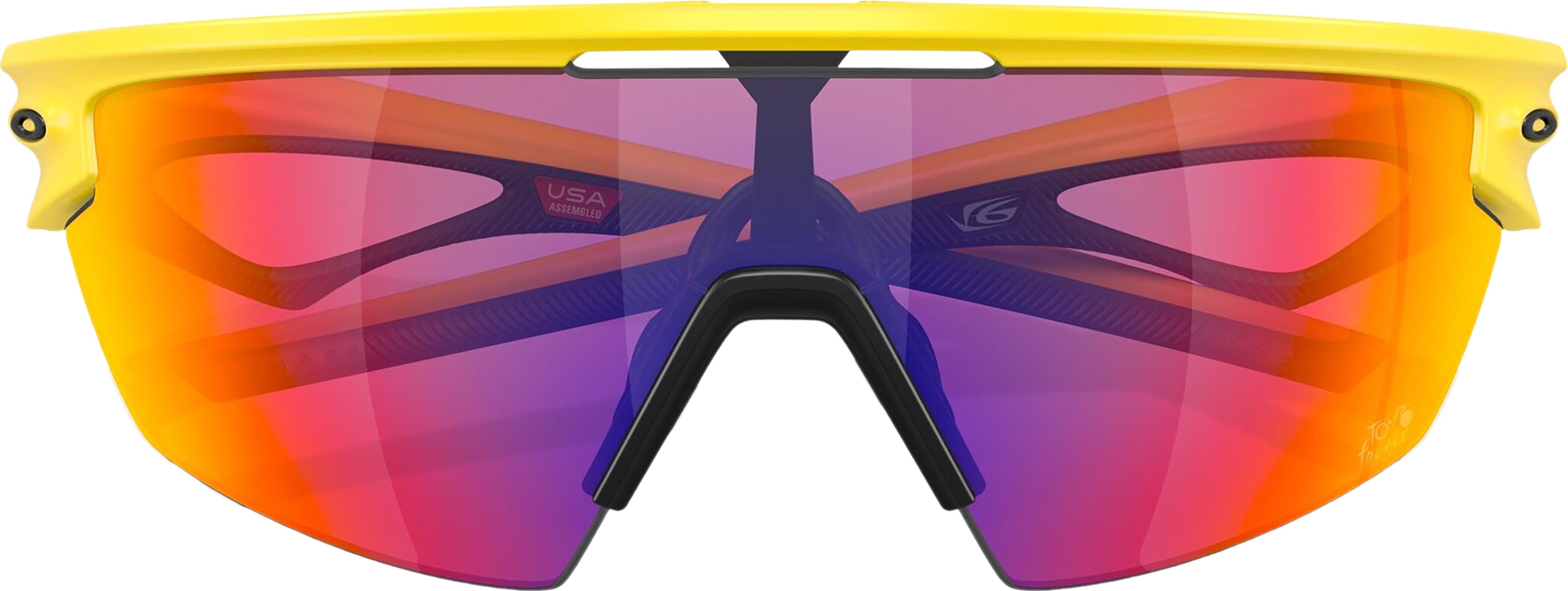 2024 Tour De France Sphaera Sunglasses - Matte Yellow Frame with Prizm Road Lens - Unisex Cycling Glasses for Road Biking & Outdoor Sports