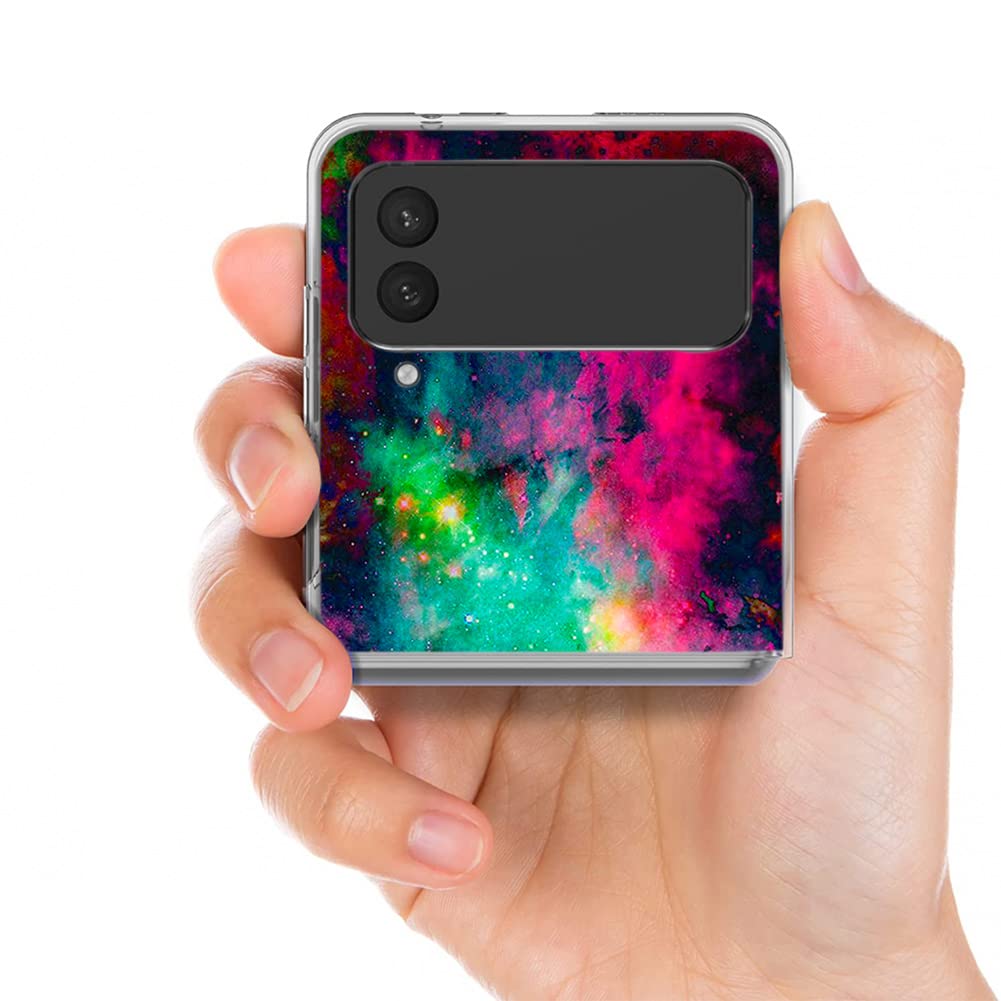 Samsung Galaxy Z Flip 4 5G Case - Colorful Universe Sky Anti-Scratch Hard Protective Cover | Shockproof & Durable Phone Case for Samsung Z Flip 4 | Perfect for Everyday Use, Travel & Outdoor Activities