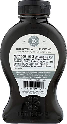 Pure Raw Buckwheat Honey - 1 LB Jar | Natural, Unfiltered & Rich in Antioxidants | Perfect for Tea, Baking & Healthy Recipes