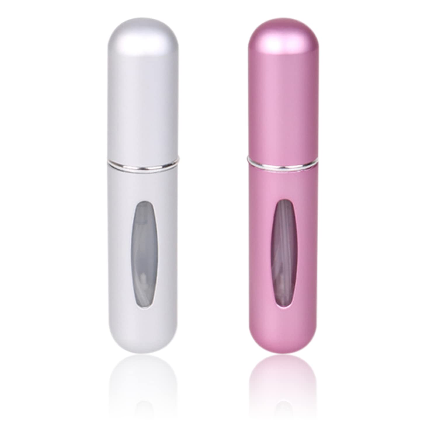 Refillable Mini Travel Perfume Atomizer - 5ml Portable Perfume Spray Bottle (2 Pack) for Women & Men | Compact Scent Container for Travel, Gym, Office & Outdoor Activities | Leak-Proof Fragrance Spray Case