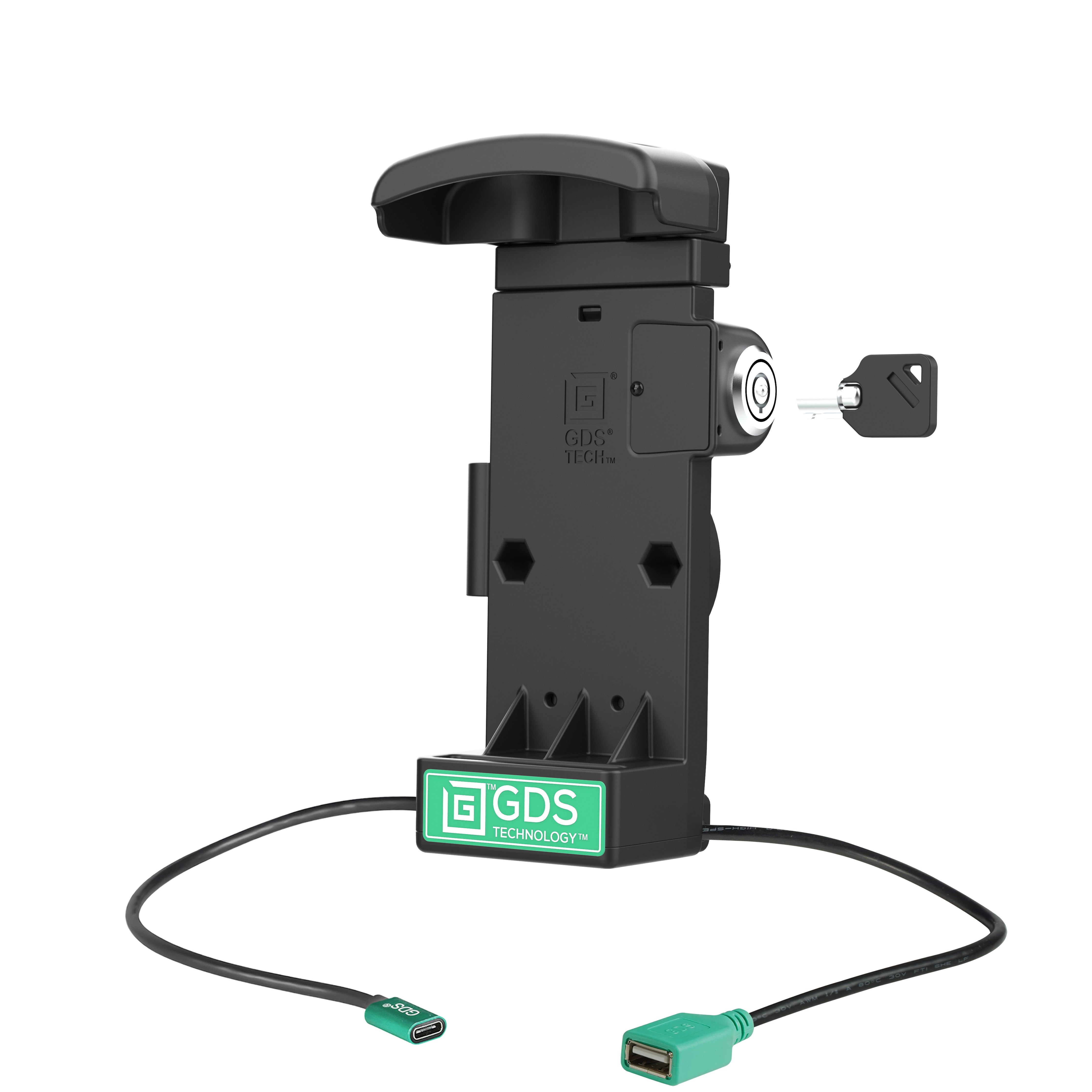 GDS® Locking Powered Dock with USB-A Port for Zebra TC2x & TC5x Mobile Computers (RAM GDS DOCKL V12 ZE2434CPDU) - Secure Charging Station for Retail, Warehouse & Logistics Use
