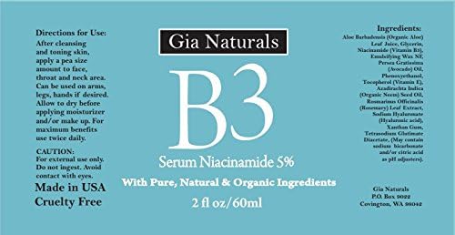 Vitamin B3 Serum Cream 1oz or 2oz - Anti-Aging Face Moisturizer with Niacinamide, Reduces Wrinkles & Pores, Evens Skin Tone, Fights Acne, Boosts Collagen - Made in USA, Cruelty Free - Perfect for Daily Skincare Routine & Nighttime Repair